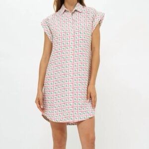 Oliphant Cirque Rose Shirt Dress Size S